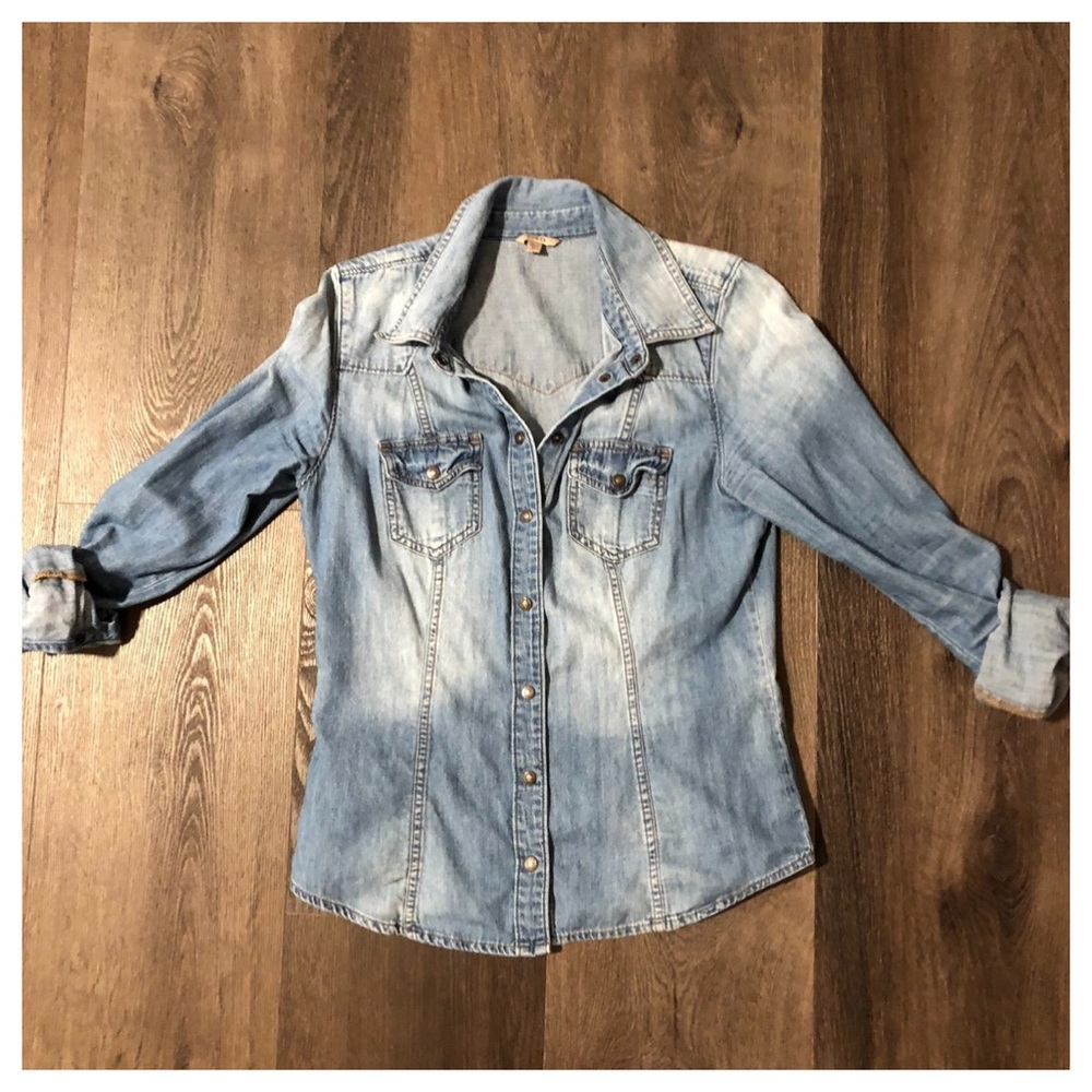 GUESS Slim-Fit Denim Shirt